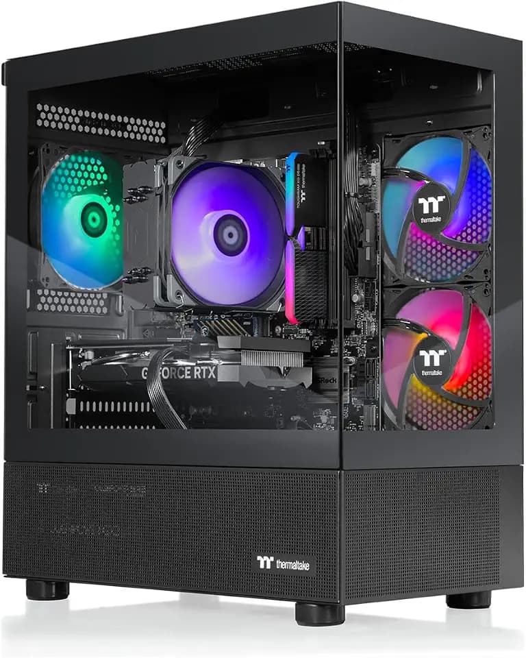 Thermaltake LCGS View i560T-170 Gaming Desktop (Intel Core™ i7-14700F, ToughRam 16GB DDR5 6000MT/s RGB Memory, NVIDIA® GeForce RTX™ 5060 Ti 8G, 1TB NVMe M.2, WiFi, Windows 11) V17B-B76B-56T-LCS