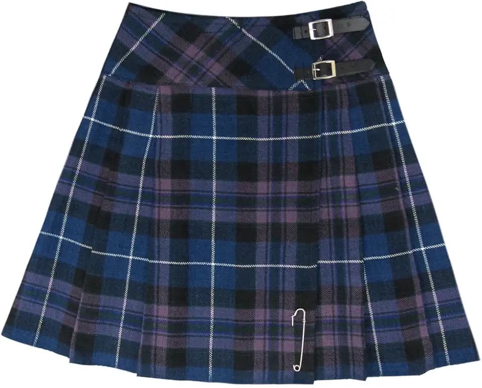 Tartanista - Mädchen Faltenröcke mit Tartanmuster - modern - mit Lederriemen