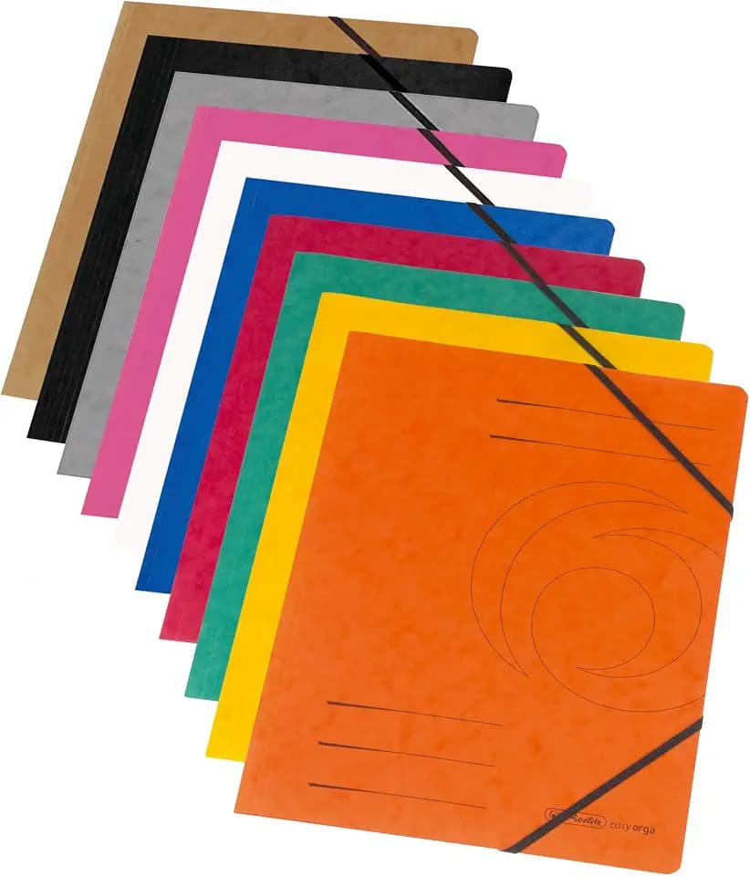 Herlitz Eckspanner, Mehrfarbig, für A4 geeignet, 10 Stück