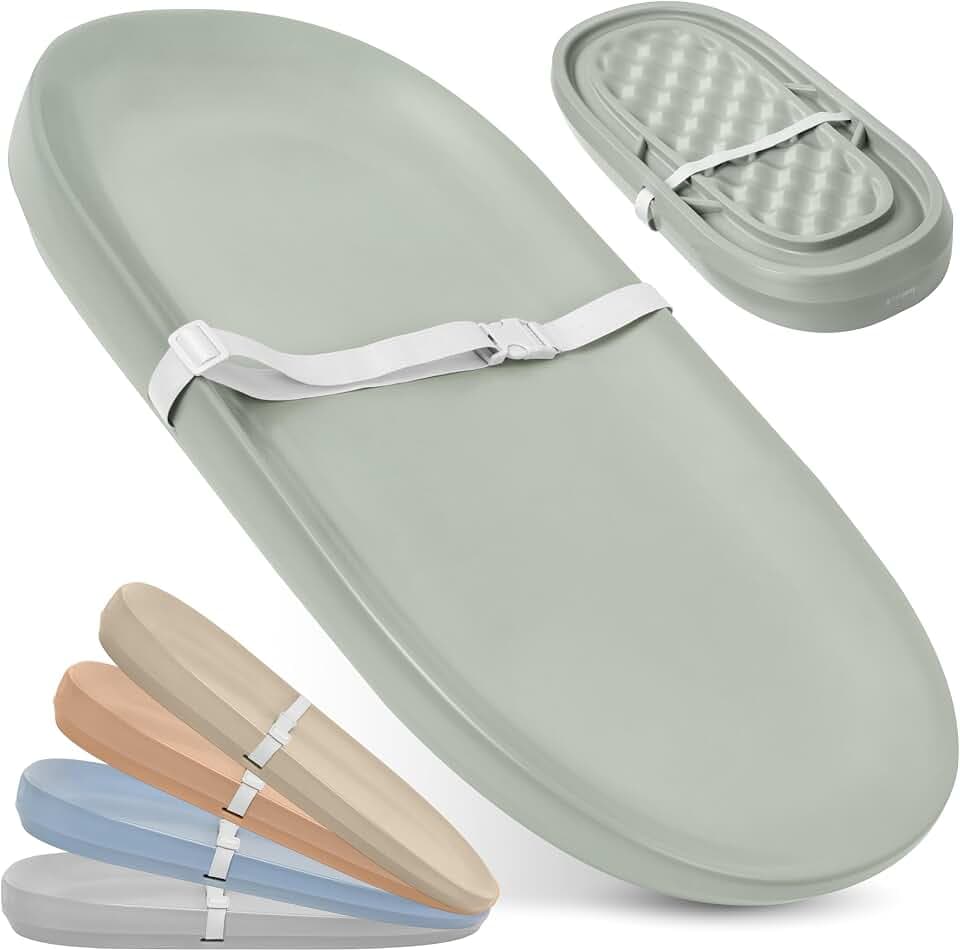 Jool Baby Waterproof Baby Changing Pad - Easy to Clean, Lightweight & Portable - Large Foam Cushion for Comfort (Sage)