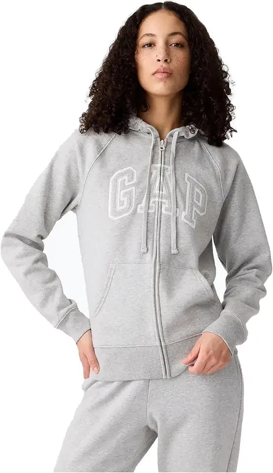 Gap Kapuzenpullover mit Logo für Damen, durchgehendem Reißverschluss