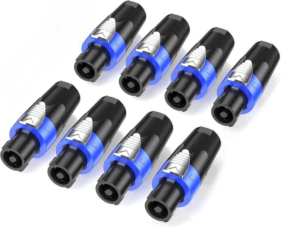 8PackSpeakon Stecker Audio Lautsprecher Adapter Stecker Twist Lock Kompatibel mit Speakon NL4FC, NL4FX, NLT4X, NL2FC, Type2