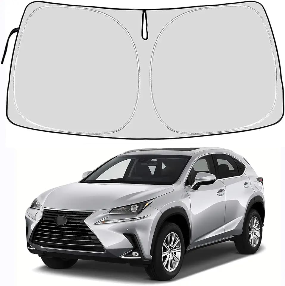 Windshield Sun Shade for Lexus NX NX250 NX350 NX350h NX450h+ 2022-2024 SUV, 4-Layer Sun Shades Cover Sun Visor Protector Foldable Block UV Rays(Lexus NX 2022-2026, 60 * 34.5inch)