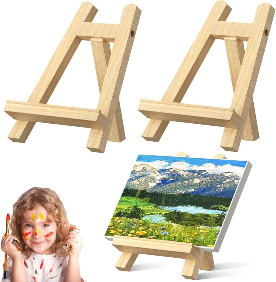 3 Stück mini staffelei holz(15 x 20 cm), staffelei klein，Ständer für Kalender/Zeichnen/Skizzieren/Hochzeit
