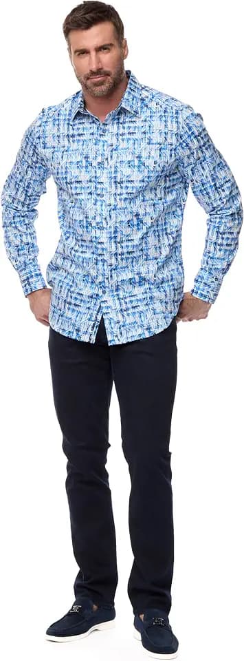 Robert Graham Men's Erasmus Long Sleeve Woven Button Down Shirt