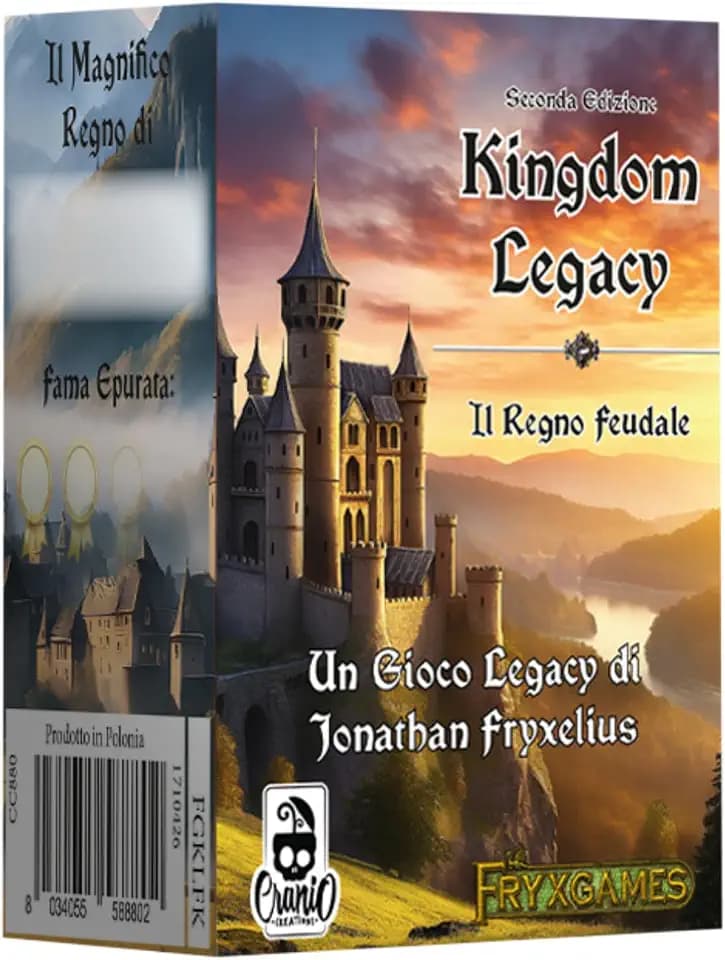 Cranio Creations - Kingdom Legacy - Baue Dein Königreich! - Solitärspiel - 360 Minuten - Expertenspiel - Alter 14+ - Ausgabe in Italienischer Sprache