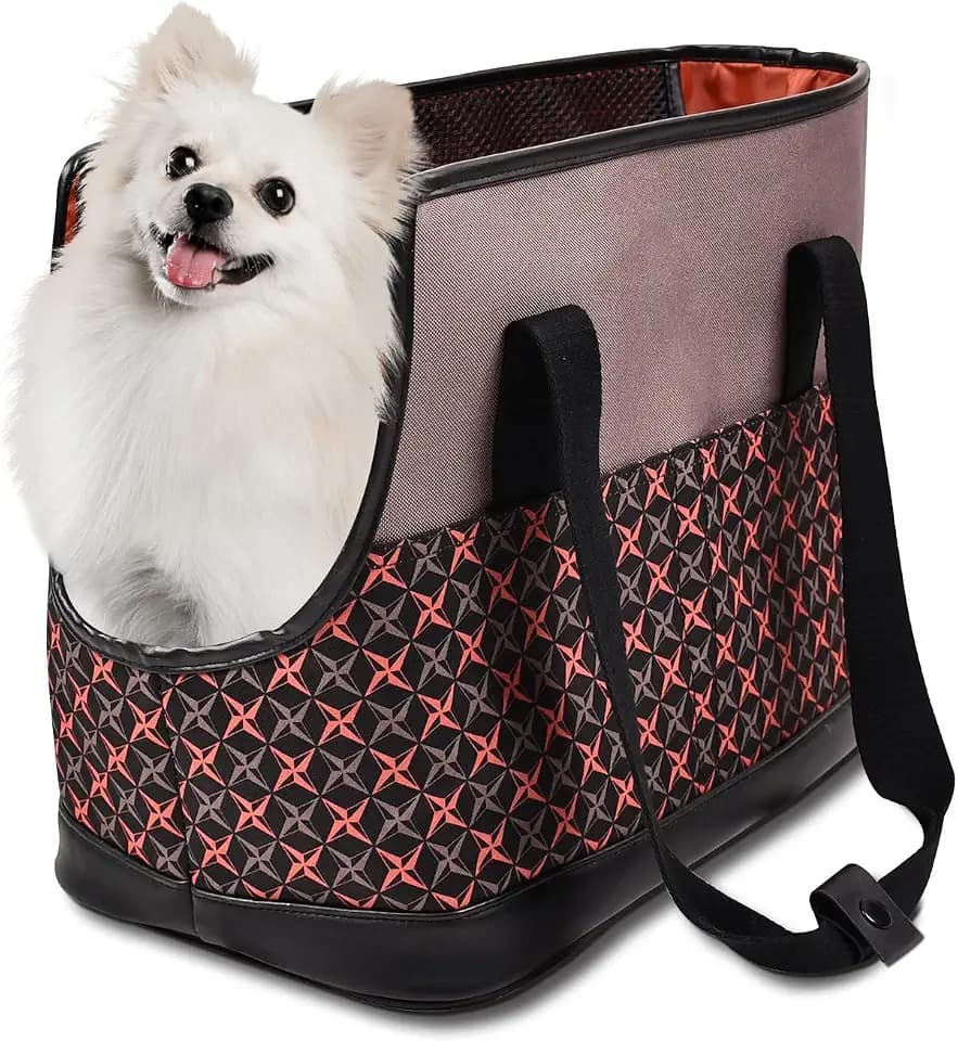 Dog Purse Carrier for Small Dogs, Soft-Sided Tote Bags with Pocket