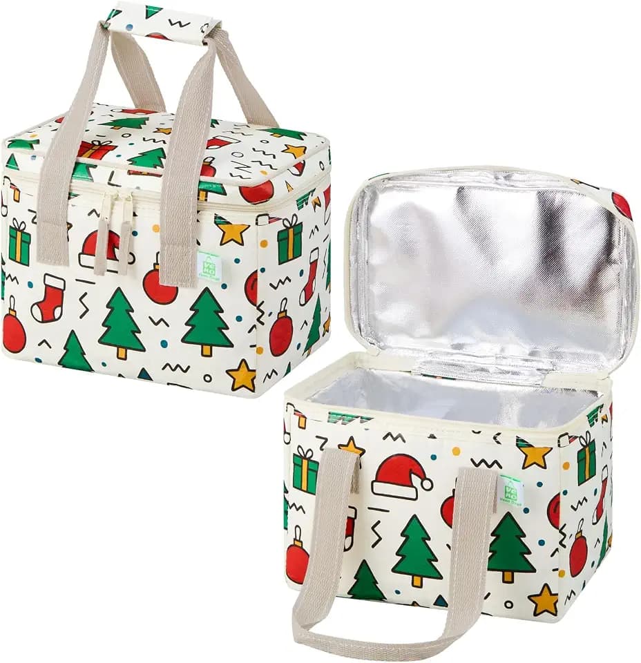 VENO 2 Pack Insulated Lunch Bags, 12 Can, Water-Resistant, Jingle Mix