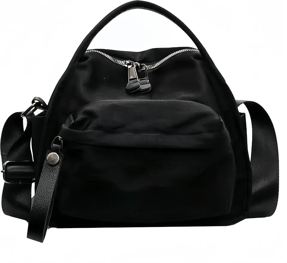 Women's Elegant Solid Color Shoulder Bag Fashionable Zipper Crossbody Bags Soft Top Handle Handbag Purse