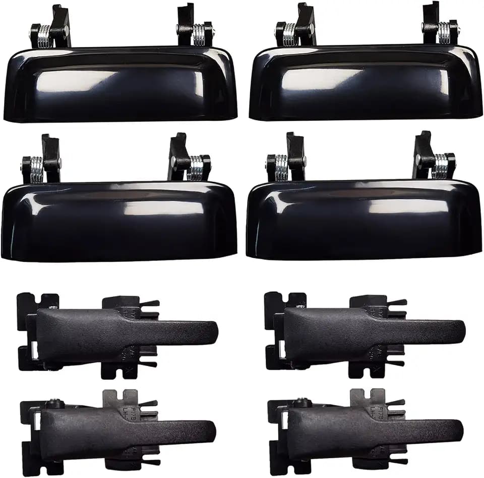 Set of 8 Exterior & Interior Door Handles for 1998-2003 Ford Explorer, 2001-2005 Ford Explorer Sport Trac, 1998-2001 Mercury Mountaineer, Replaces# 79102, 3L2Z7821818AAA,3L2Z7821819AAA