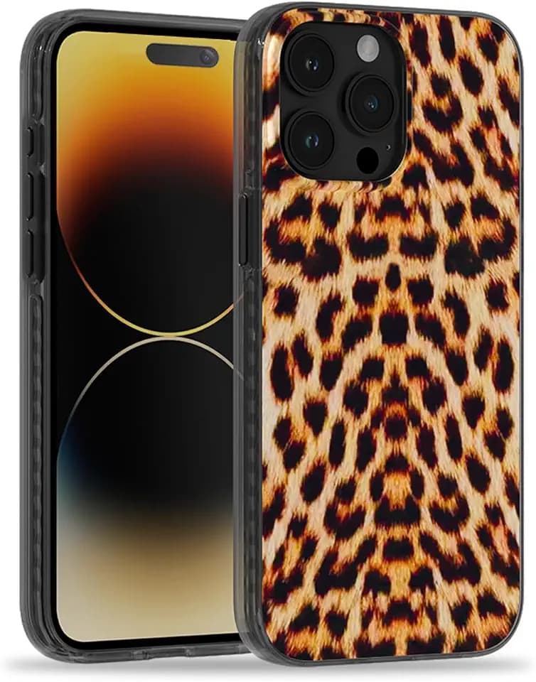SCORPIFY for iPhone 15 Pro Max Case [Compatible with MagSafe] with Realistic Leopard Fur Print Design, Cute Cheetah Magnetic Phone Cover for Women Girls, [10FT MIL-Grade Drop Protection] Slim Bumper