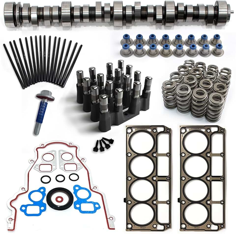 E1840P Sloppy Stage 2 Camshaft Kit, Fit for Chevrolet GMC 1997-2013 4.8L 5.0L 5.3L 6.0L LS1 LS2 LS6 LQ4 LQ9 LS Cam Kit Gen 3, mit .585"/.585" Camshaft, Lifters, Head Gaskets