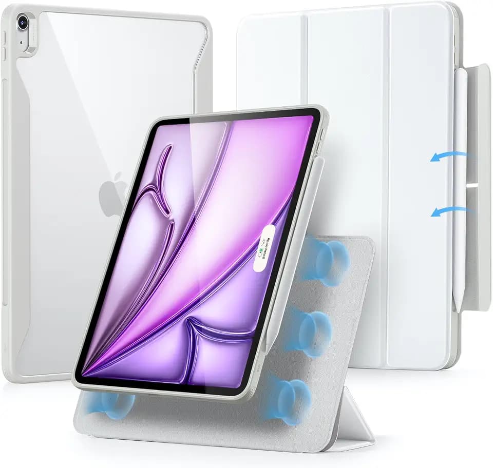 ESR for iPad Air 13 Inch Case M4/M3/M2, Rebound 360 Series, White