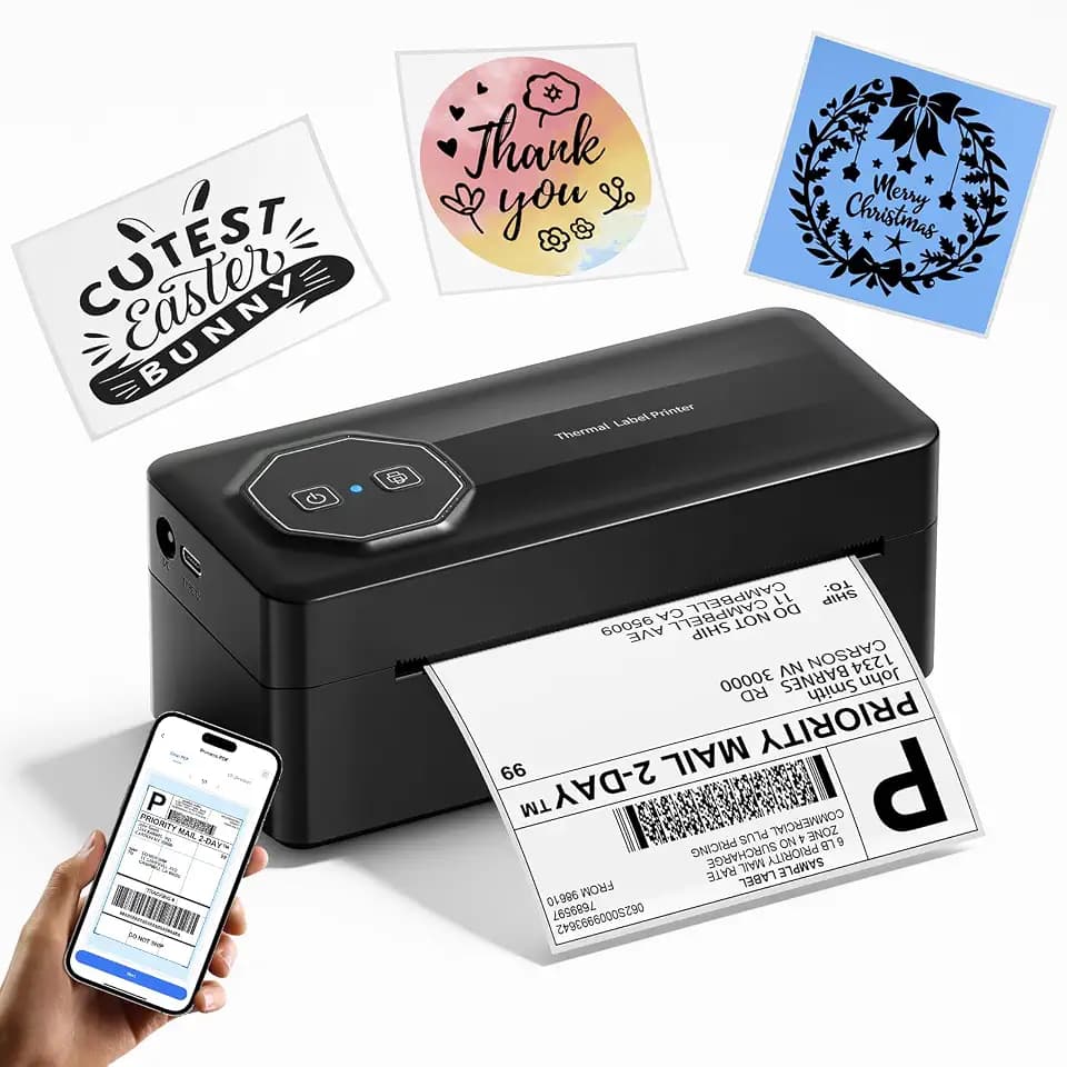 TATTMUSE 4x6 Thermo Etikettendrucker, Versandetikettendrucker Bluetooth