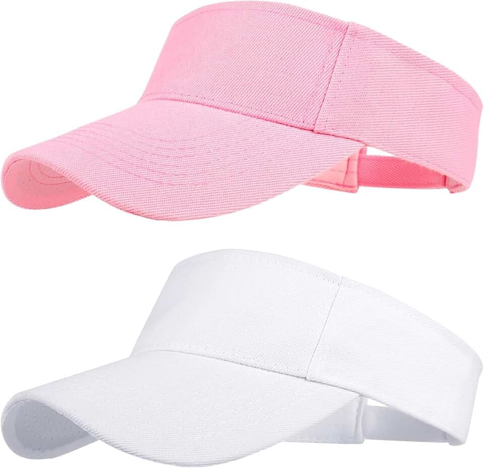 Sonnenblendenkappe, 2 Packungen Pferdeschwanz-Baseballkappe für Damen und Damen, langer Schirm, dickeres Schweißband, verstellbare Mütze für Golf, Radfahren, Angeln, Tennis, Laufen, Joggen