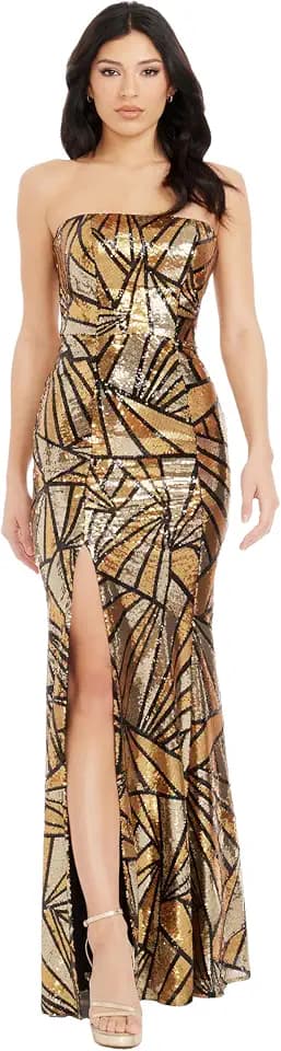 Dress The Population Women's Janelle Mermaid Maxi Dress