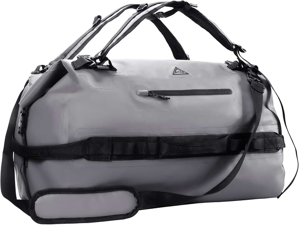 Haimont IPX7 Wasserdichter Rolltop Dry Duffel Bag Reisetasche Rucksack Grau