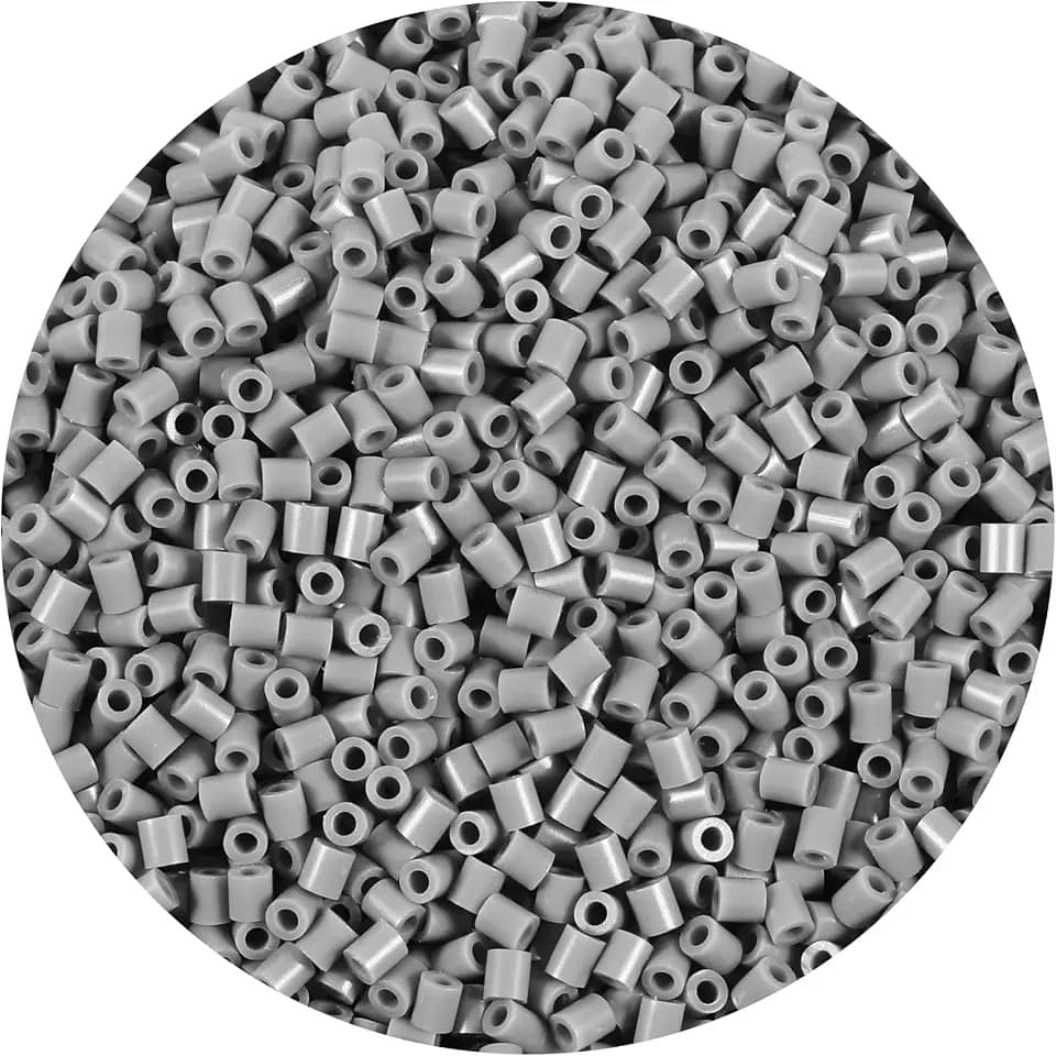 2.6mm 10000Pcs Loose Mini Fuse Beads Bulk Refill Kit Stress Relief Pixel Art 3D Craft Melting Beads for DIY Decor Crafts Creative Handmade Projects (Grey 1)