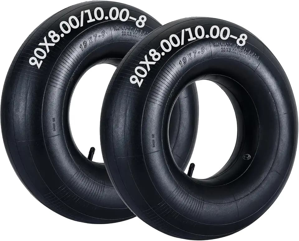2 Pack 20x8.00/10.0-8 Inner Tubes, High Duty 20x8.00-8, 20x8.50-8, 20x9.00-8, 20x9.50-8, 20x10-8, Universal Fit Tire Tube with TR13 Straight Valve Stem for Lawn Mower, Wheelbarrows, ATVs