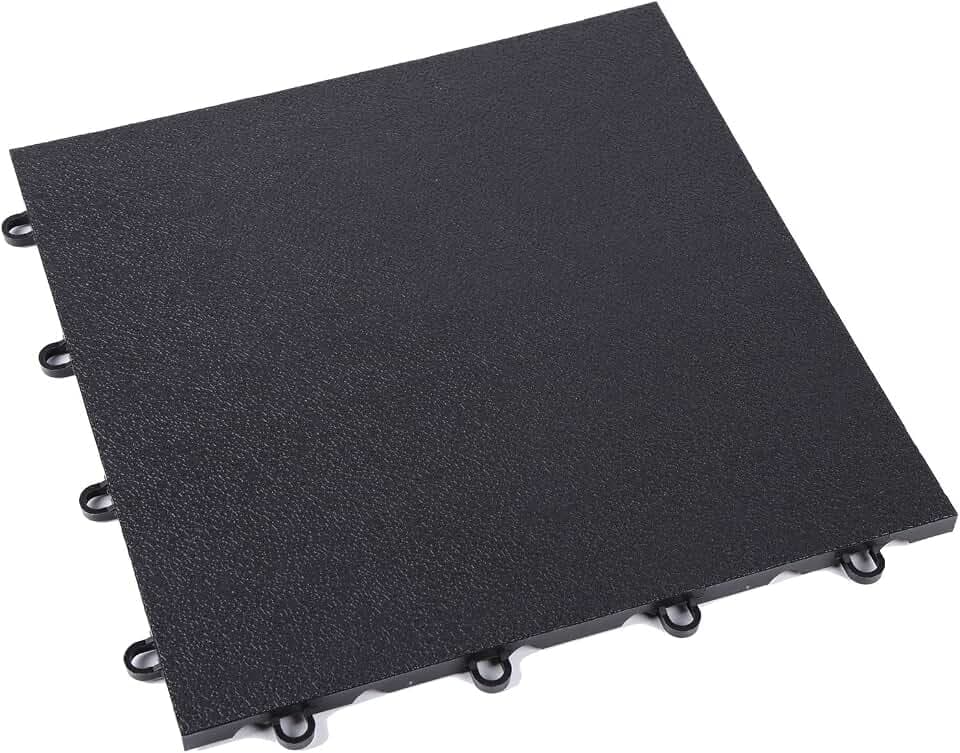 Garagen Bodenfliesen Klickfliese 30.5 x 30.2 cm Glatt PVC Fliesen 12 Stück Schweiß