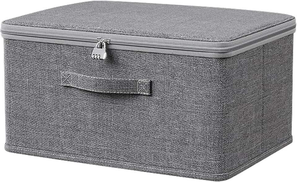 ACESOME Groß Abschließbare Box, 45x35x26 cm Medikamenten Aufbewahrungbox, Kühlschrank safe, Medizinbox mit Zahlenschloss, Aufbewahrungsbox für Süßigkeiten, Spielzeug