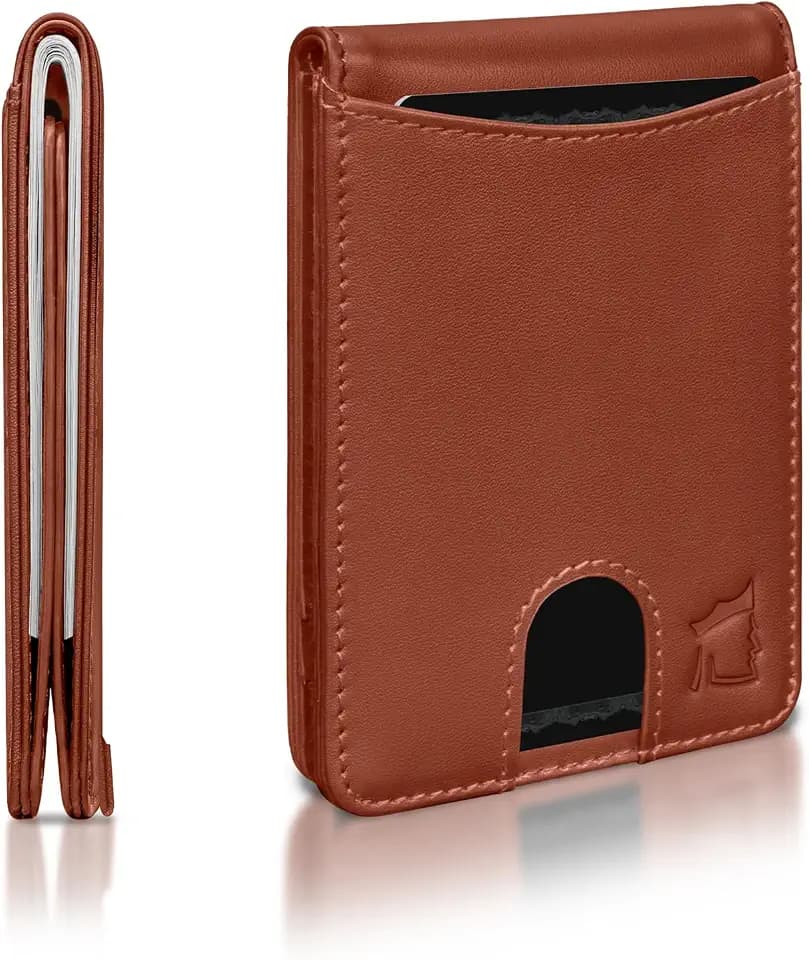 Kingly Cash Pocket Slim Wallet for Men, RFID Blocking, Terra Cotta