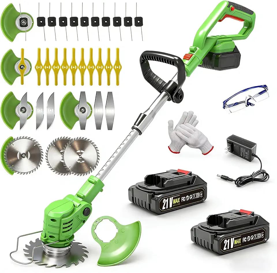 Weed Wacker Cordless Battery Powered,Grass Trimmer Lawn Edger