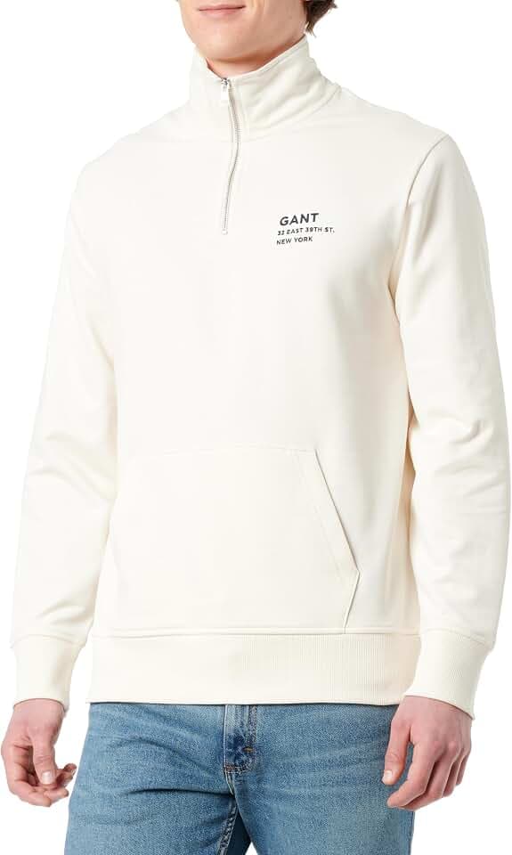 Gant Herren Script Graphic Half Zip Sweat Sweatshirt (1er Pack)