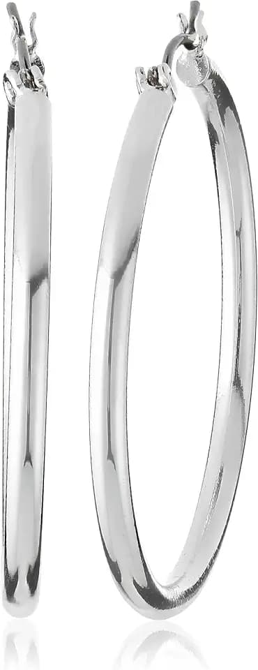 Nine West Women's Hoop Earrings, Classic Fashion Jewelry Accessories for Everyday Wear, Lightweight Statement Earrings for Casual, Office, and Evening Looks