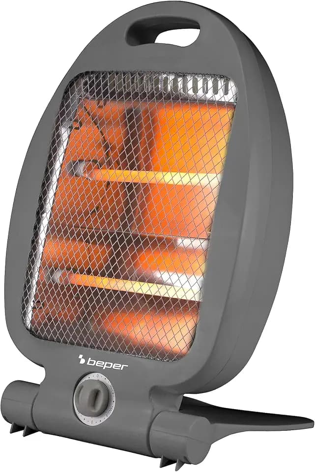 BEPER P203PAN005 Elektrischer Quarzofen 800 W, tragbarer Heizkörper mit geringem Verbrauch, 2 Leistungsstufen, kompakter Heizkörper, automatische Abschaltfunktion