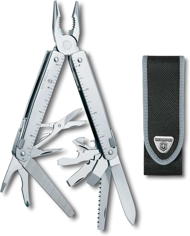 Victorinox SwissTool X Multitool, Taschen-Werkzeug, 26 Funktionen, Silber
