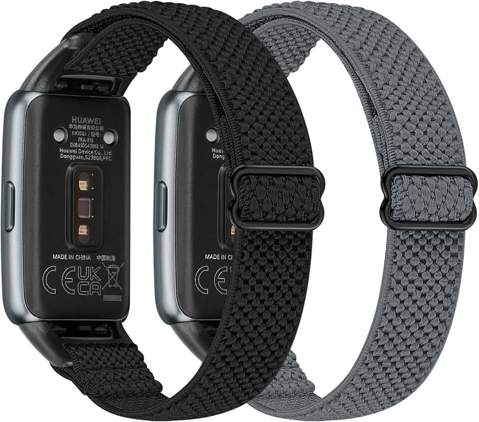 YCHDDER Elastisches Nylon Armband kompatibel mit Huawei Band 6/Huawei Band 6 Pro/Honor Band 7 Armband,Verstellbare Aatmungsaktive Sport Ersatzarmband für Herren Damen