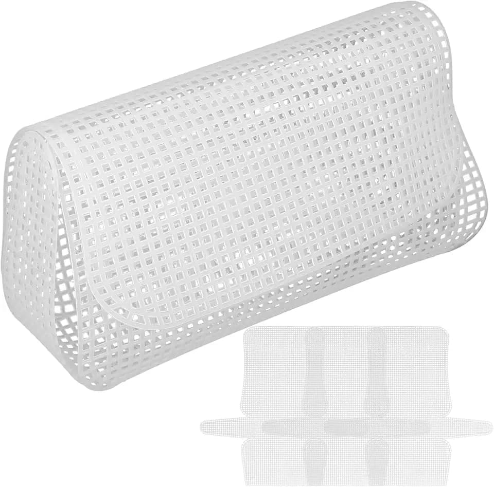 DIYEAH Plastic Mesh Canvas Sheets for Crochet Bag 4pcs White 2mm Grid Plastic Canvas for Cross Stitch 13.97 X 12.99 Inch
