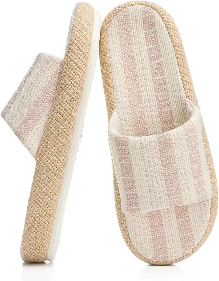 Chantomoo Womens Slippers Memory Foam Slippers for Women Open Toe Comfy House Slipper