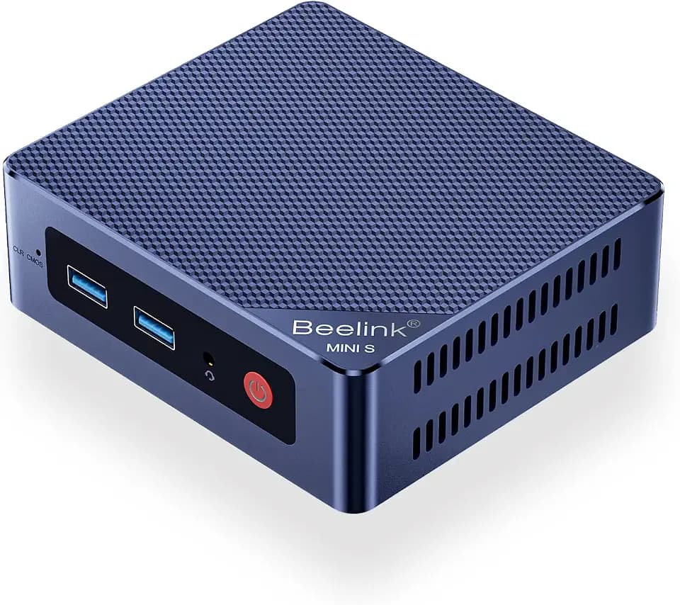 Beelink Mini S12 Mini PC, Intel N95(4C/4T, bis zu 3.4Ghz) 8G DDR4 480G SSD | Mini Computer Windows 11 Home, 4K Dual HDMI, 25W TDP/WiFi 5/BT4.2/RJ45 2.5G Office Mini Desktop