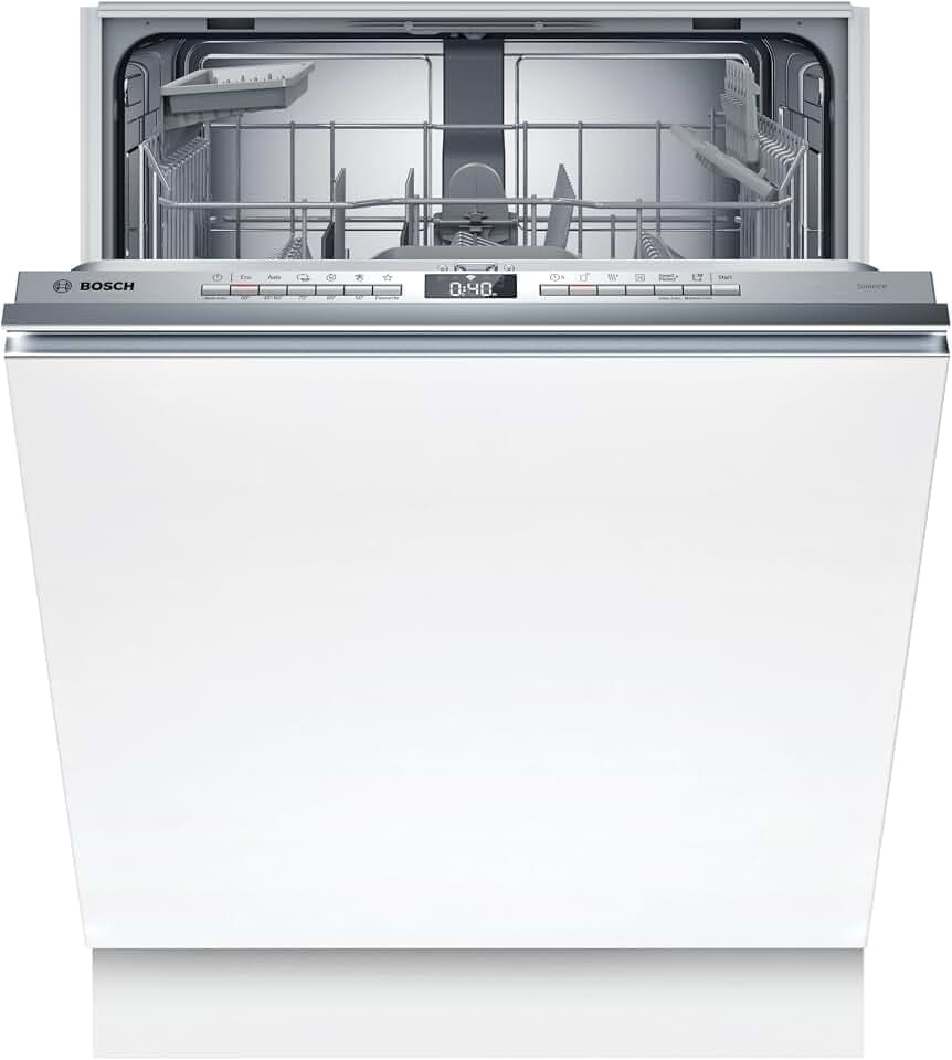 Bosch SMV4HTX14E Serie 4 Vollintegrierter Geschirrspüler, 60 cm, Smart Start, VarioFlex Körbe, Info Light, Geprüfte Hygiene Qualität, Silence Programm