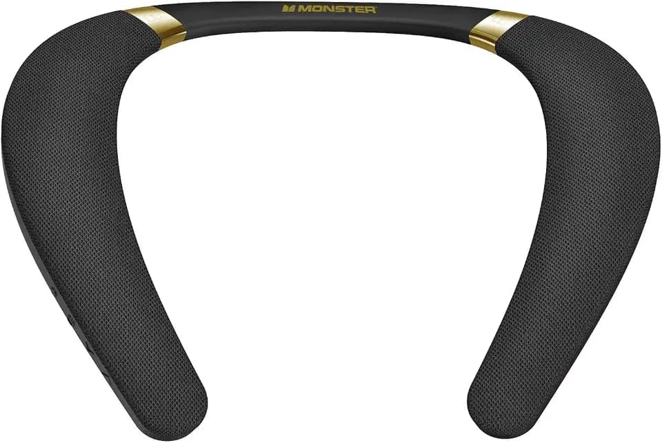 Monster Boomerang Neckband Bluetooth Speaker, Neck Wireless Wearable Speaker with 12H Playtime, True 3D Stereo Sound, Portable Soundwear, IPX7 Waterproof, for Home Sport Outdoor