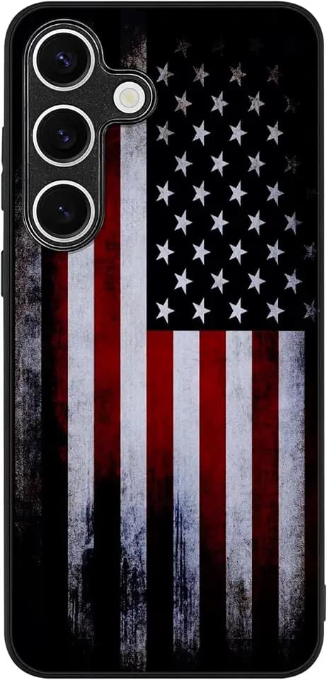 Compatible with Samsung Galaxy S25 Case American Flag Pattern