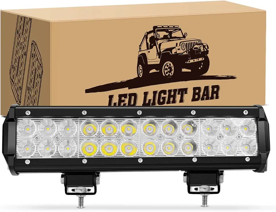 GOOACC LED Light Bar 12 Inch 72W Spot Flood Combo Lighting Working Off Road Driving Lamp for Truck Pickup SUV ATV UTV Boats Tractor Golf Cart