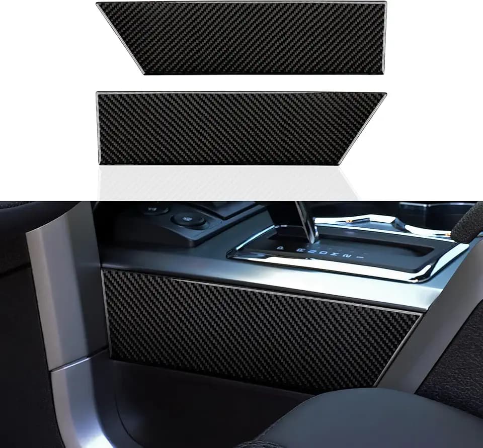 Car Carbon Fiber Gear Shift Side Block Panel Decal Sticker Interior Trim Cover Accessories for Ford F150 2009 2010 2011 2012 2013 2014