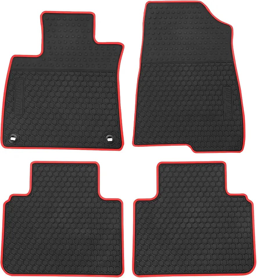 Car Floor Mats for Honda Accord 10th 2018-2022 Rubber Black Red