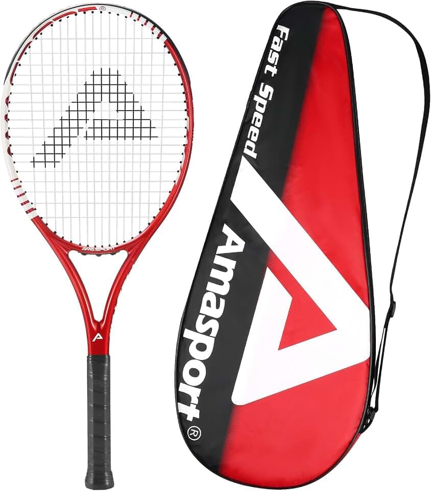 AMA SPORT Tennis Racket - Pre-Strung Light Balance 27 inch Tennis Racquet for Women and Men