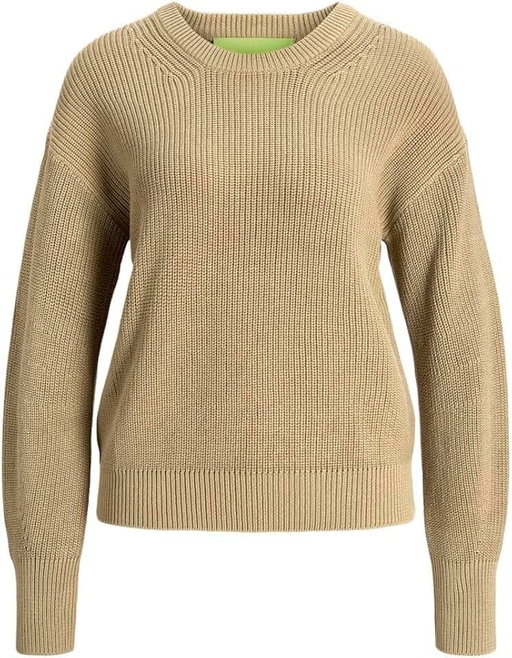 Jack & Jones Damen Strickpullover Jxmila Twist Crew Neck Knit Noos, Kelp, S