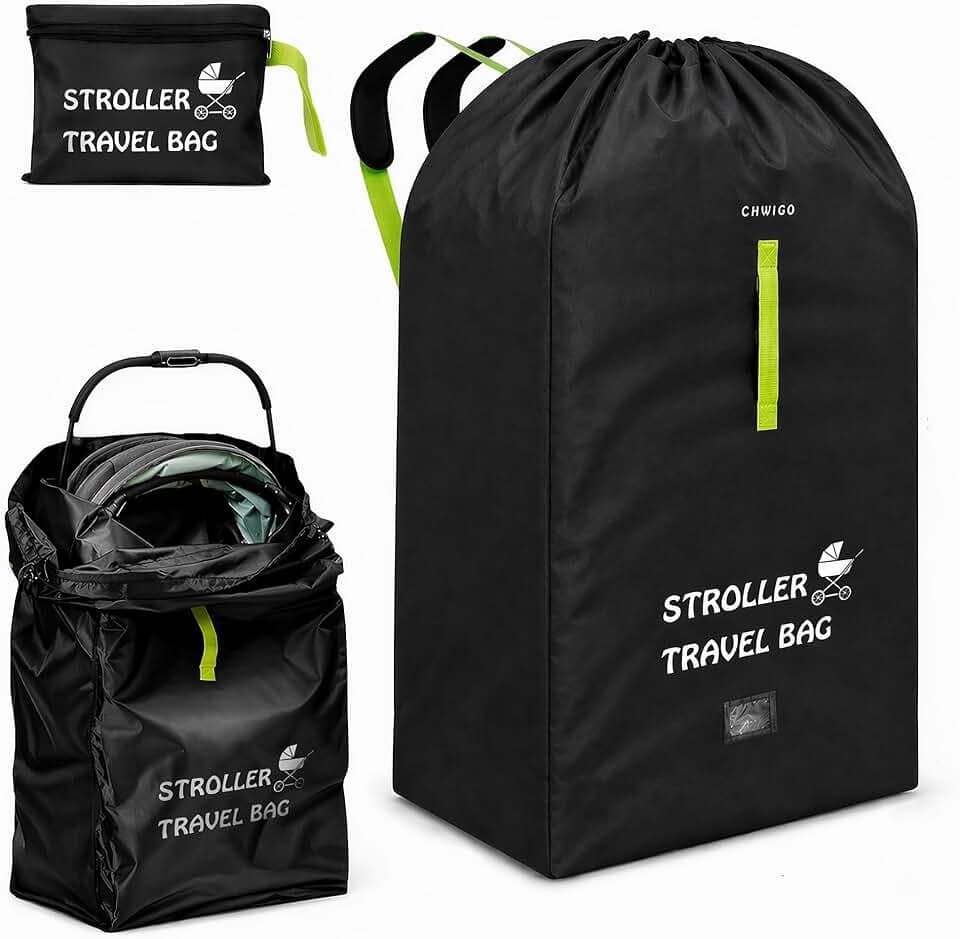 Extra großer Reise-Rucksack – Schwarz, ideal für Airplane Pushchair und Pram Cover, wasserdicht, grün, 105cm x 63cm x 43cm, Kinderwagentasche für Reisen