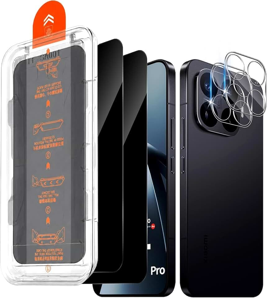 Aerku Sichtschutz Schutzfolie für Xiaomi 17T Pro 5G für Panzerglas, 2 Stück [Auto-Installation] Sichtschutzfolie Privacy Film, 2 Stück Kameraschutz, Anti-Spy Schutzglas Extrem Kratzfest Härte 9H Folie