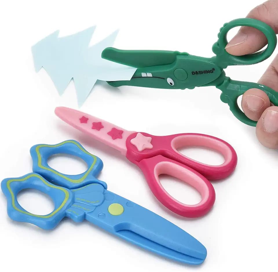 3er Set Sicherheitsschere mit Kunststoffklinge für Kinder ab 3