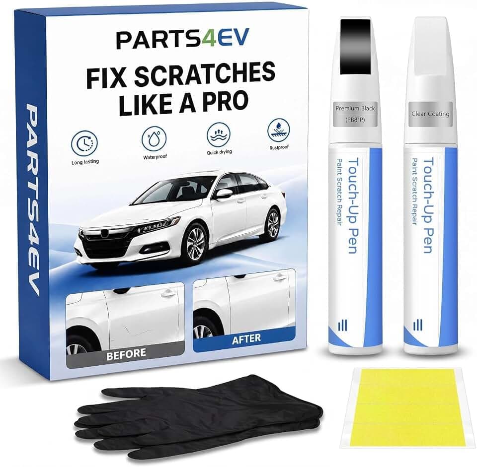 Premium Black PB81P for HONDA Touch Up Paint Kit, Exact Match Touch Up Paint with 2K Clear Coat, Professional Scratch and Chip Repair