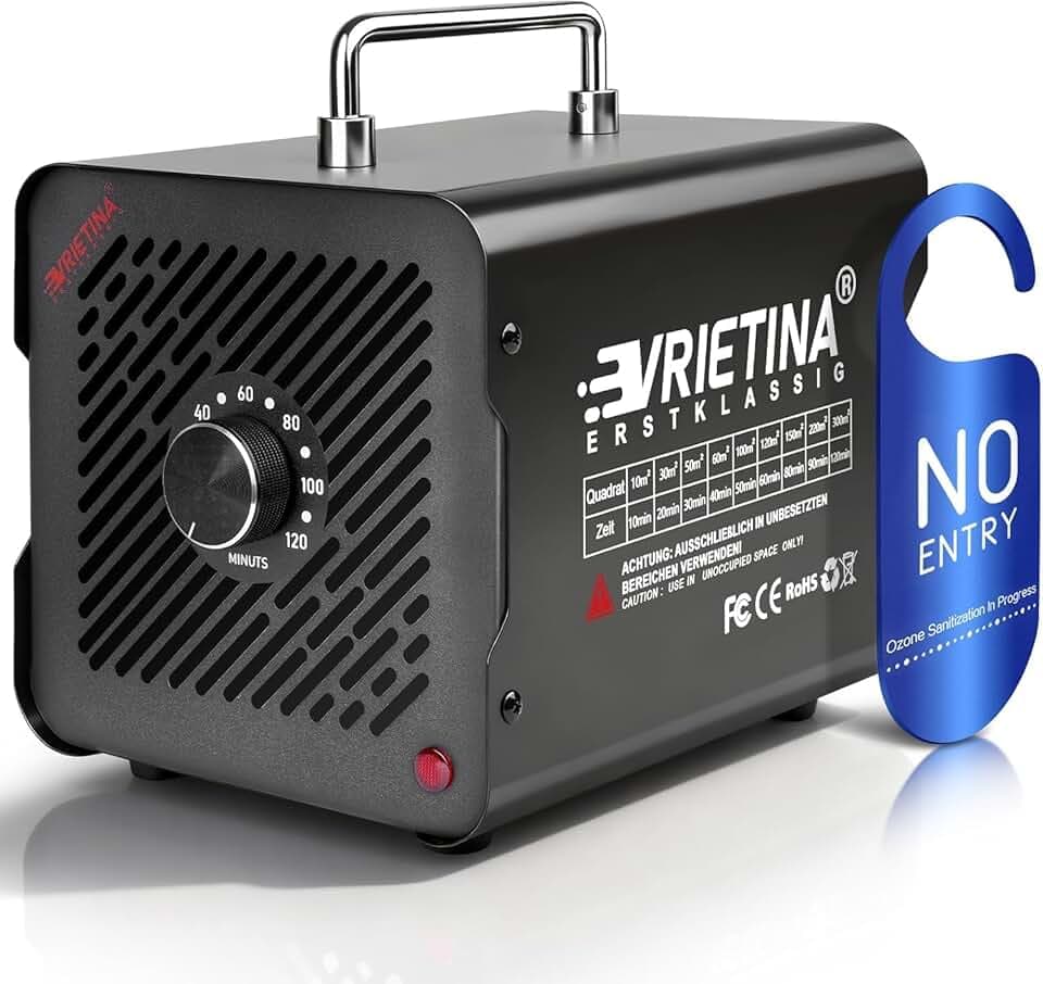 O3 Ozongenerator 100000mg/h, 120Min Timer, f. Auto Wohnung Haustier Küchen
