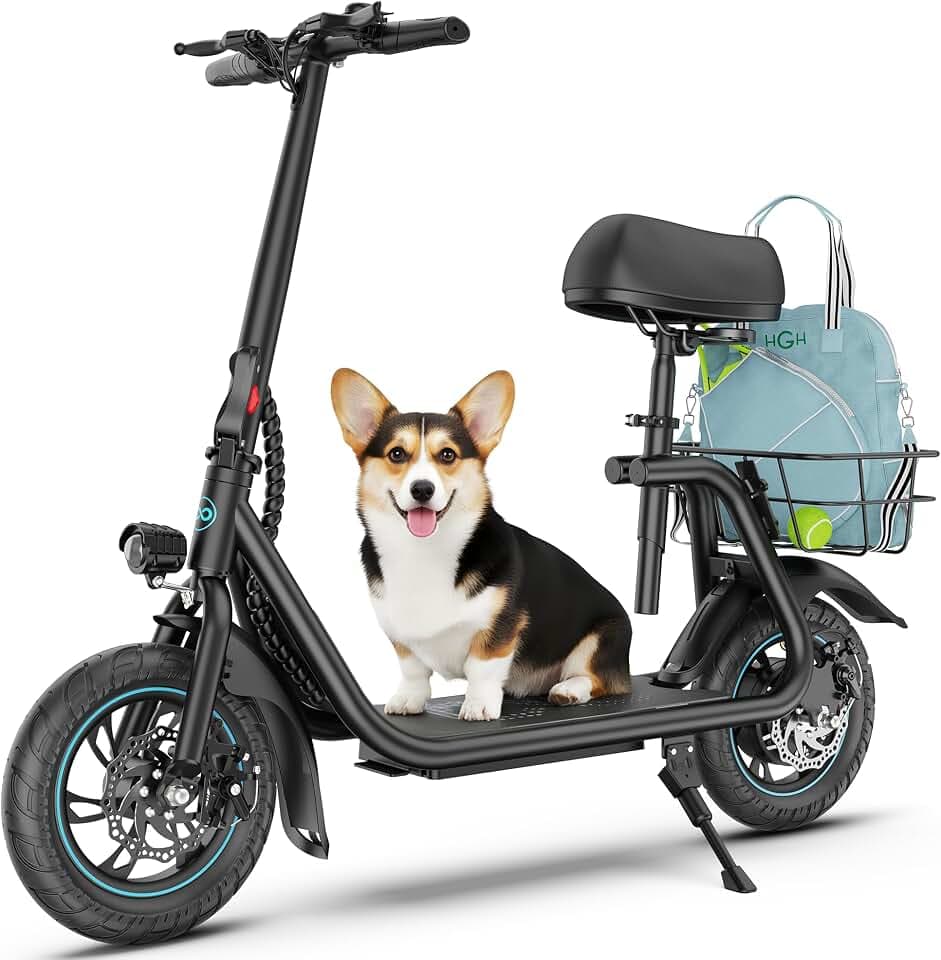 Gyroor Electric Scooter with Seat for Adults C1 450W Motor 20 Miles