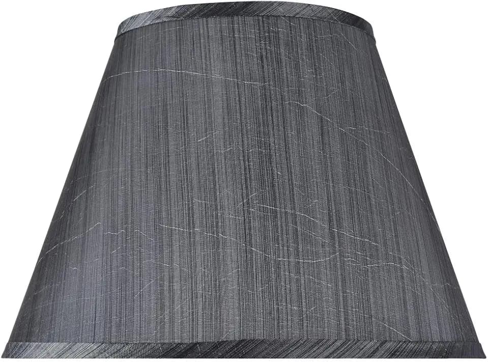 Aspen Creative 32185A Transitional Empire Shape Spider Construction Lamp Shade, Gray & Black, 7" Top x 13" Bottom x 9-1/2" Slant Height
